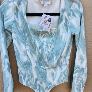 BODYSUIT Style not size for Jenni, marbled Green color.